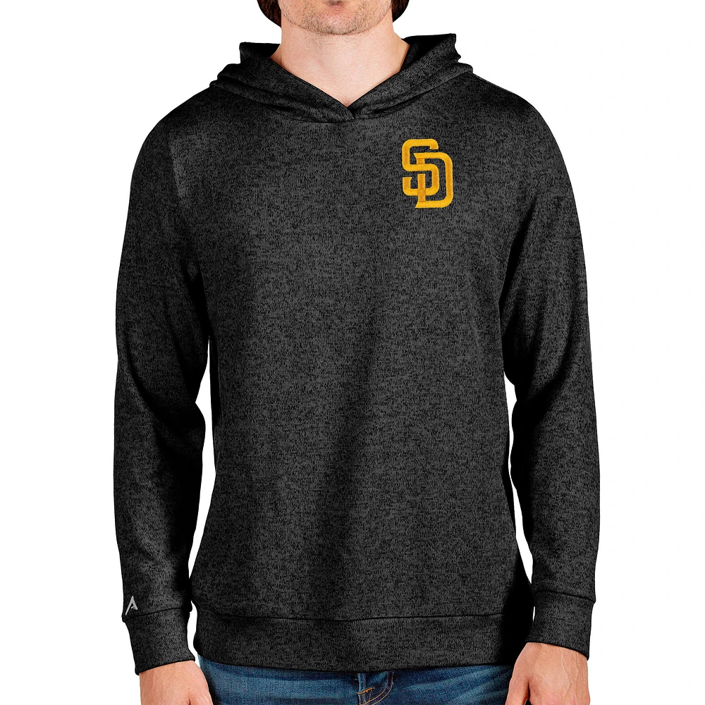 Men's Antigua Heathered San Diego Padres Absolute Pullover Hoodie