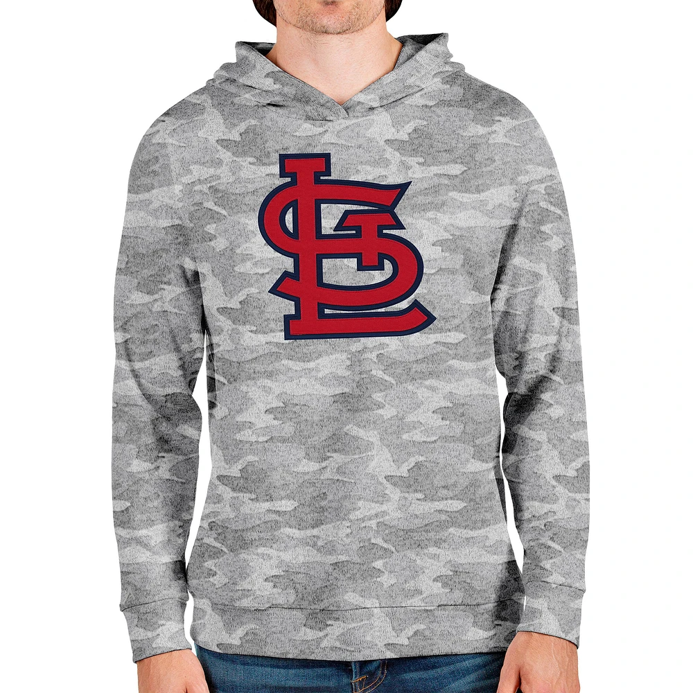 Men's Antigua Camo St. Louis Cardinals Team Logo Absolute Pullover Hoodie