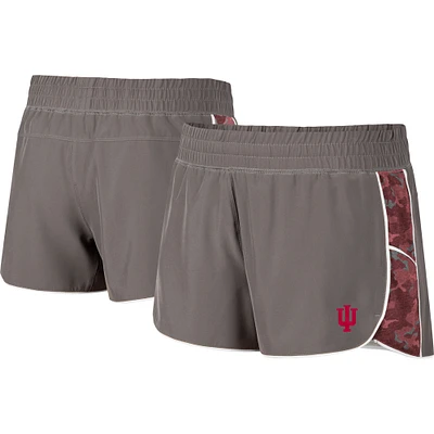Women's Colosseum Gray/Crimson Indiana Hoosiers Pamela Lined Shorts
