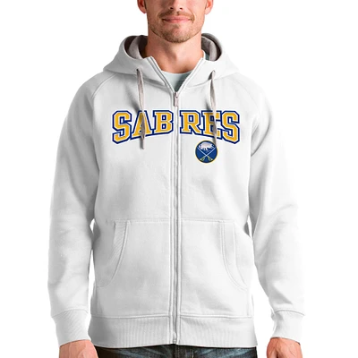 Men's Antigua Buffalo Sabres Wordmark Victory Full-Zip Hoodie