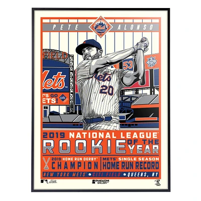 Phenom Gallery Pete Alonso New York Mets 18'' x 24'' Deluxe Framed Serigraph Print