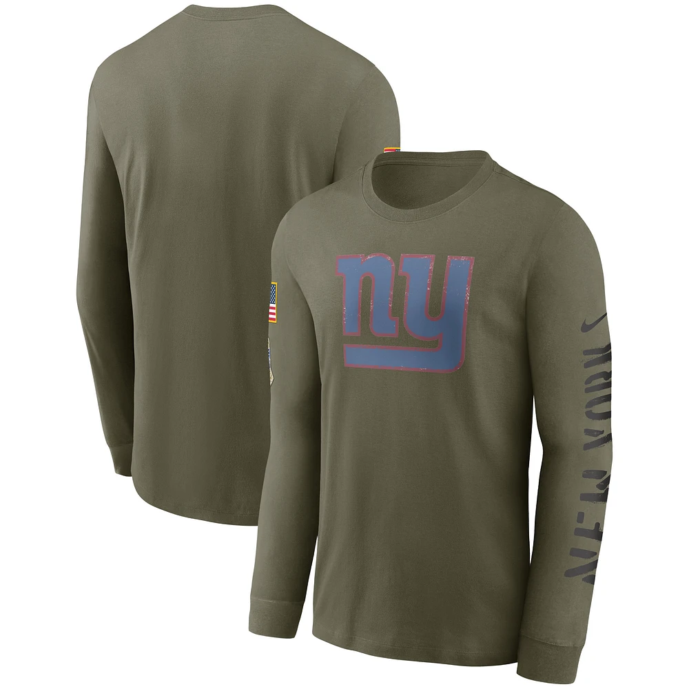 Men's Nike Olive New York Giants Salute To Service Long Sleeve T-Shirt