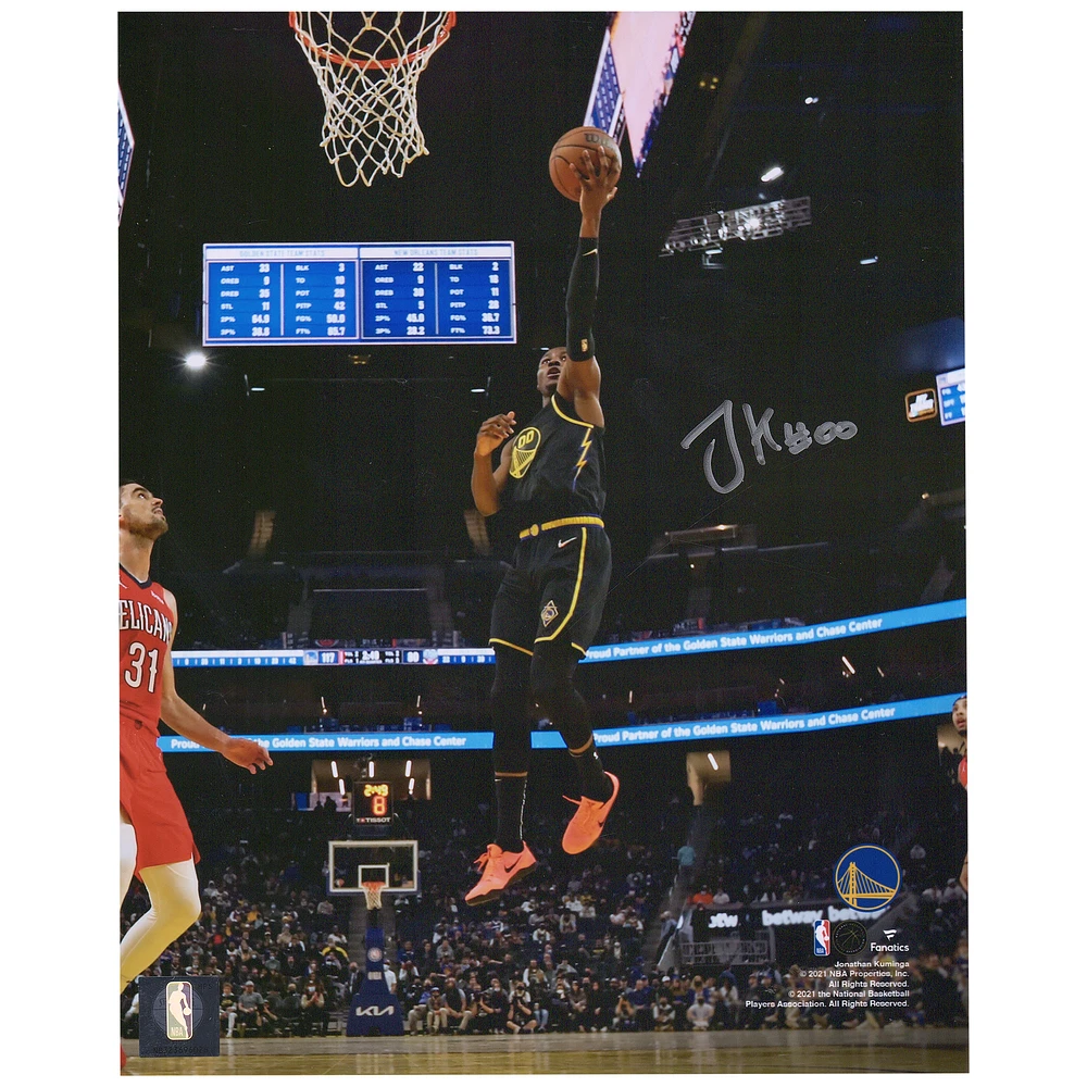 Jonathan Kuminga Golden State Warriors Autographed 8'' x 10'' Layup vs. New Orleans Pelicans Photograph