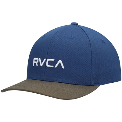 Men's RVCA Blue/Gray Solid Flex Hat