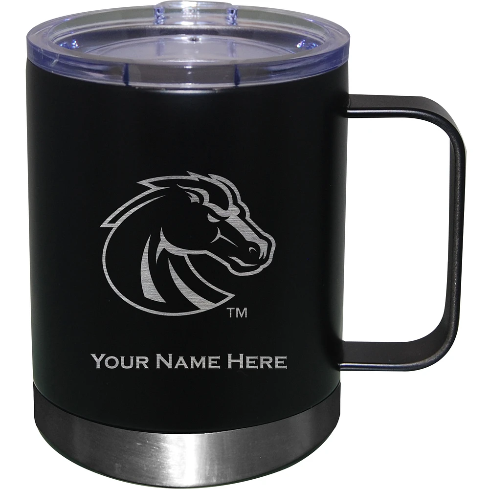 Black Boise State Broncos 12oz. Personalized Stainless Steel Lowball with Handle