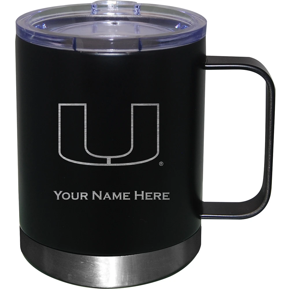 Miami Hurricanes 12oz. Personalized Stainless Steel Lowball with Handle