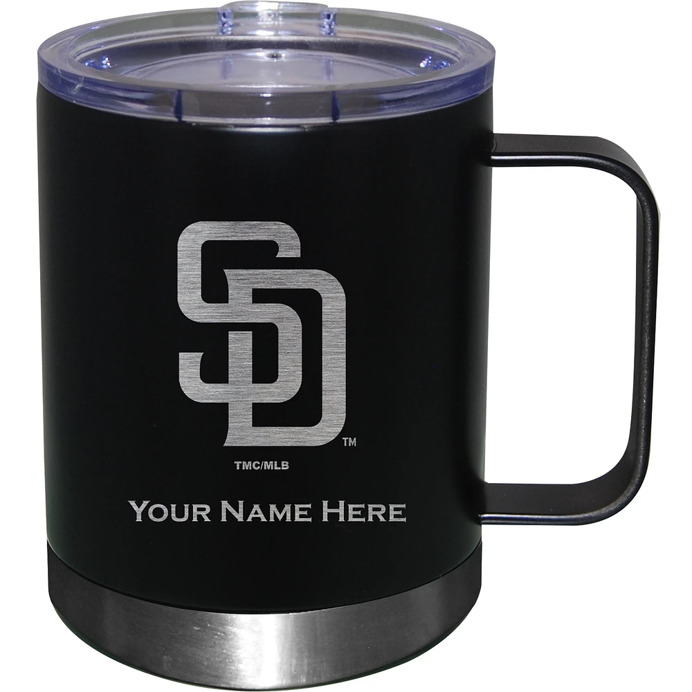 San Diego Padres 12oz. Personalized Stainless Steel Lowball with Handle