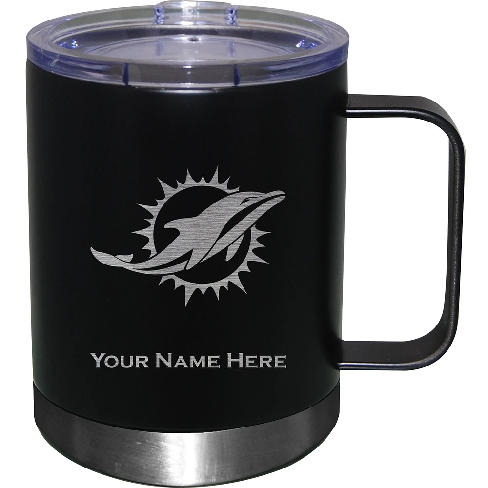 Miami Dolphins 12oz. Personalized Stainless Steel Lowball with Handle