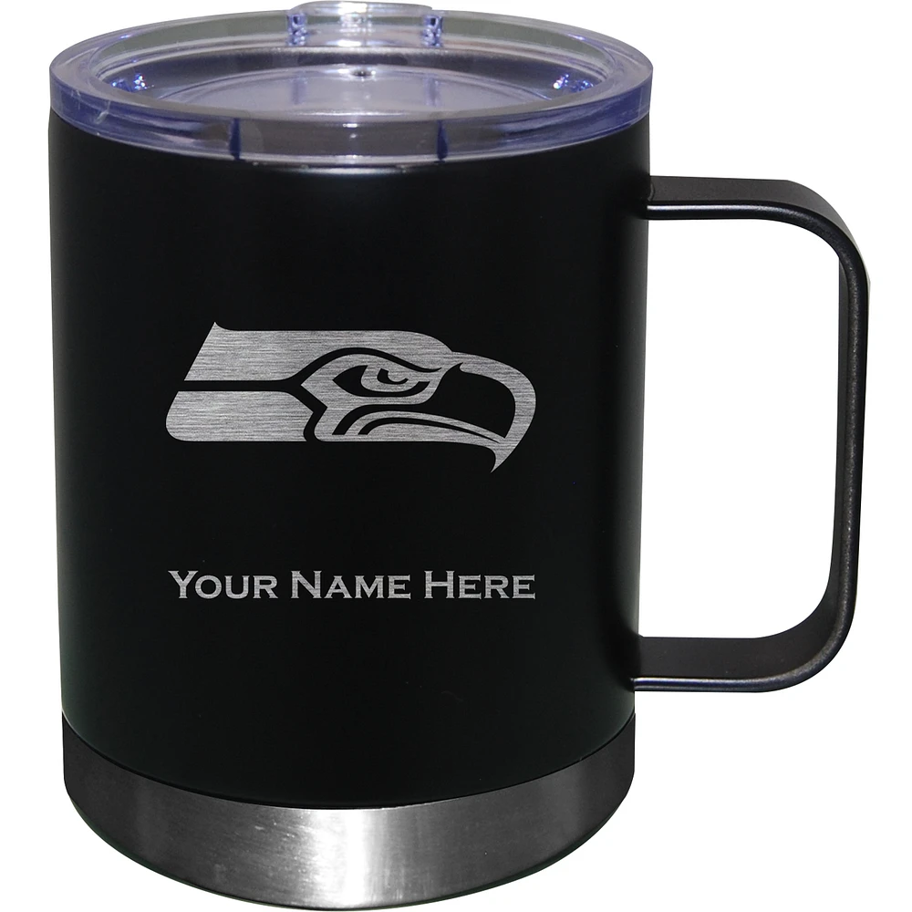 Seattle Seahawks 12oz. Personalized Stainless Steel Lowball with Handle