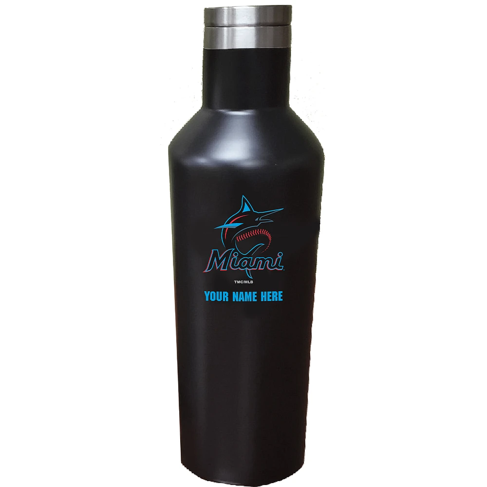 Miami Marlins 17oz. Personalized Stainless Steel Infinity Bottle