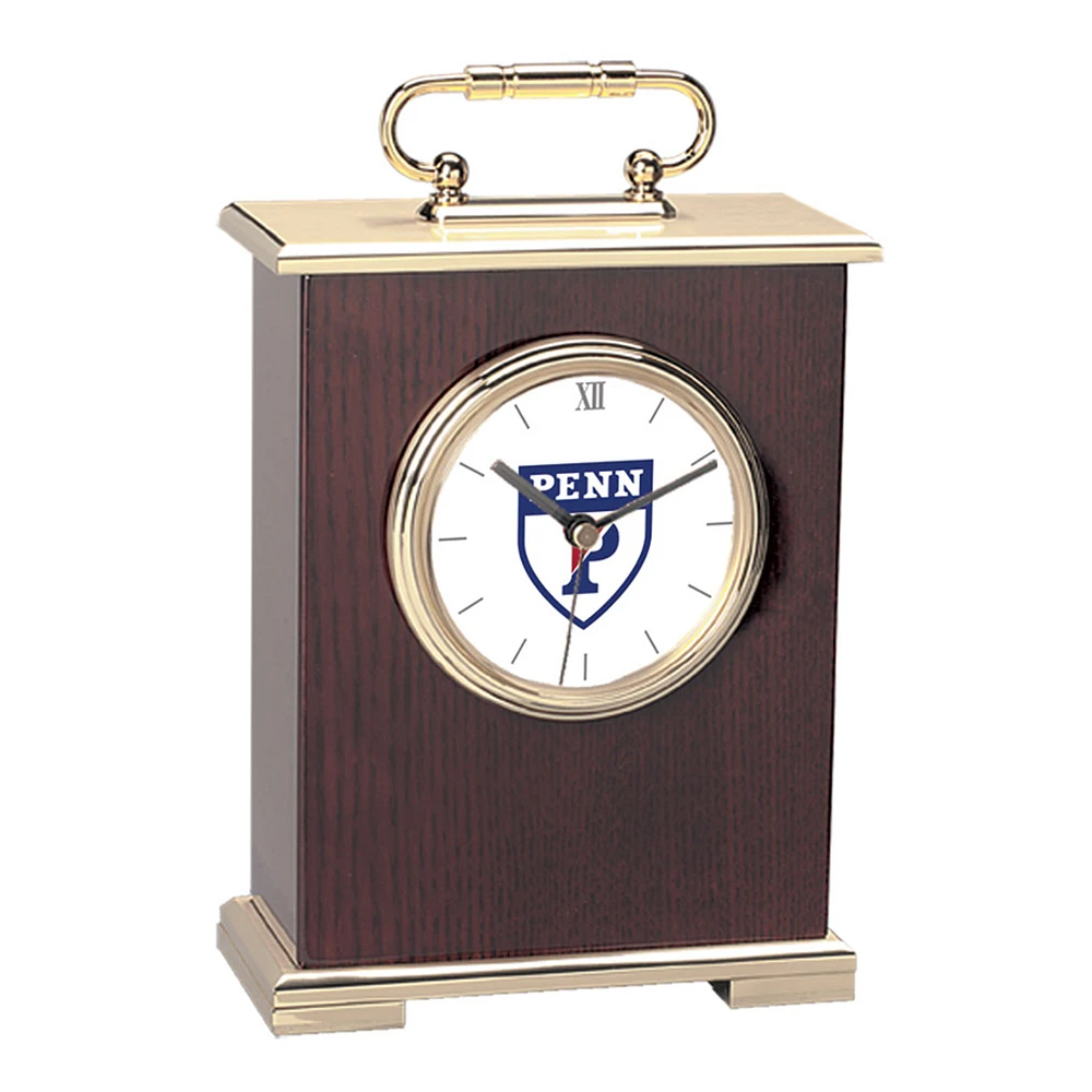 Gold Pennsylvania Quakers Carriage Clock