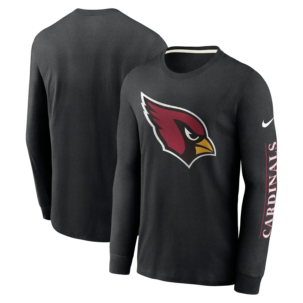 Men's Nike Black Arizona Cardinals Fashion Tri-Blend Long Sleeve T-Shirt