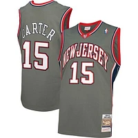 Men's Mitchell & Ness Vince Carter Gray New Jersey Nets 2004/05 Hardwood Classics Authentic - Jersey