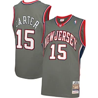 Men's Mitchell & Ness Vince Carter Gray New Jersey Nets 2004/05 Hardwood Classics Authentic - Jersey