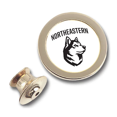Gold Northeastern Huskies Lapel Pin