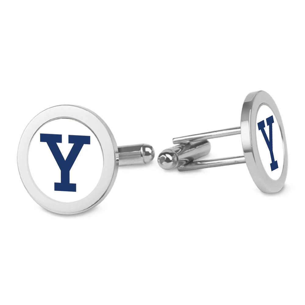 Silver Yale Bulldogs Cufflinks