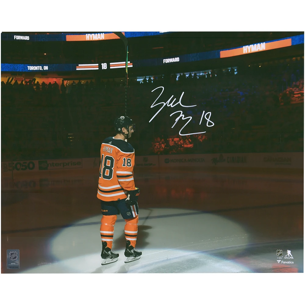 Zach Hyman Edmonton Oilers Autographed 16'' x 20'' Opening Night Introduction Photograph