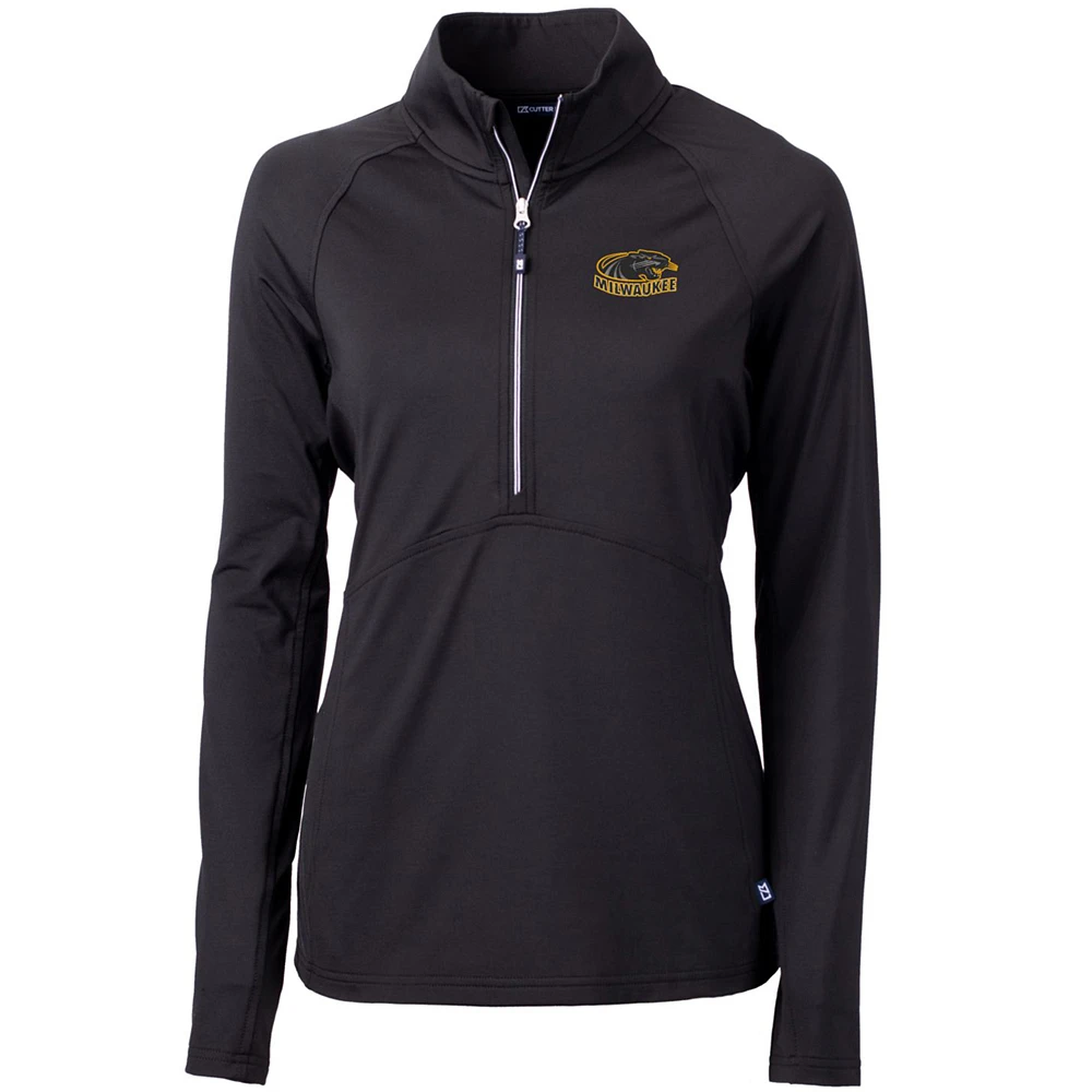 Women's Cutter & Buck Wisconsin-Milwaukee Panthers Adapt Eco Knit Half-Zip Pullover Top