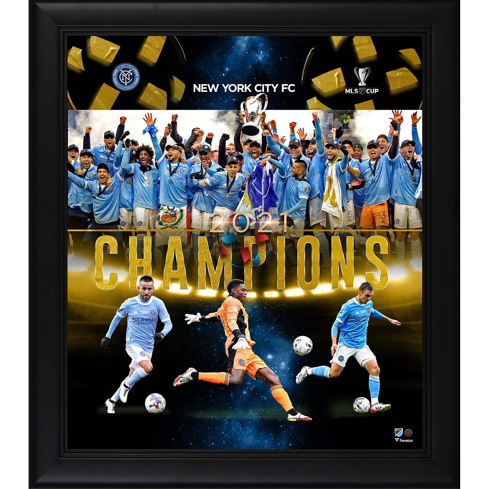 New York City FC Framed 15" x 17" 2021 MLS Cup Champions Collage