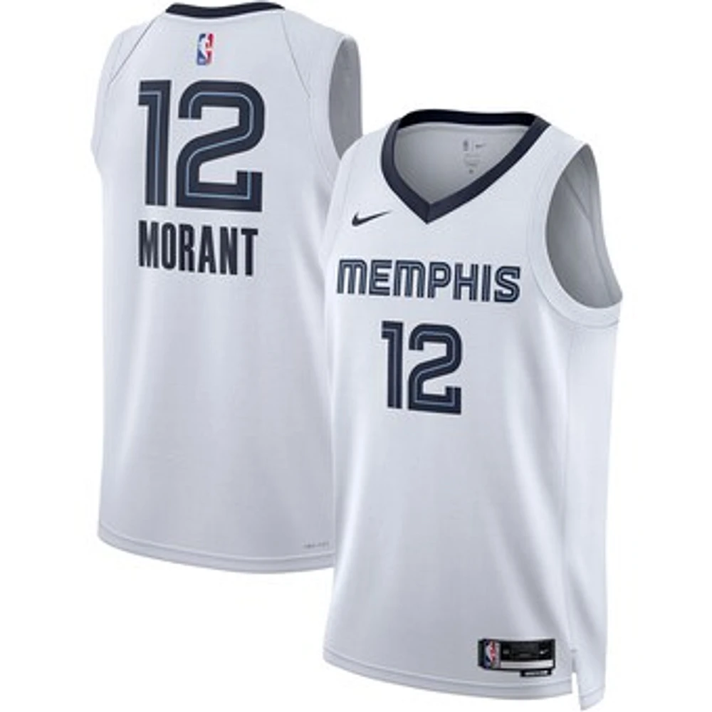 Unisex Nike Ja Morant White Memphis Grizzlies Swingman Jersey - Association Edition