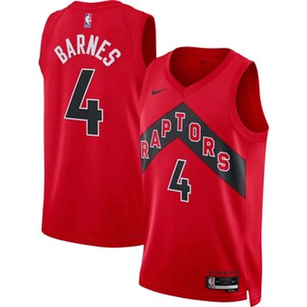 Unisex Nike Scottie Barnes Red Toronto Raptors Swingman Jersey - Icon Edition