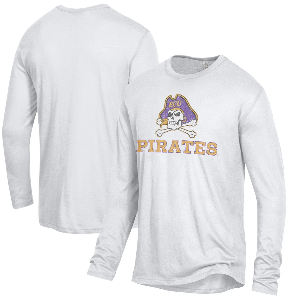 Men's White ECU Pirates Keeper Long Sleeve T-Shirt
