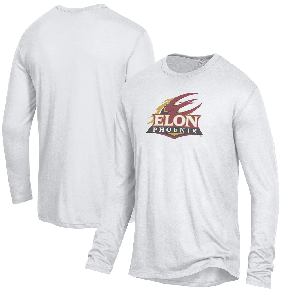 Men's White Elon Phoenix Keeper Long Sleeve T-Shirt