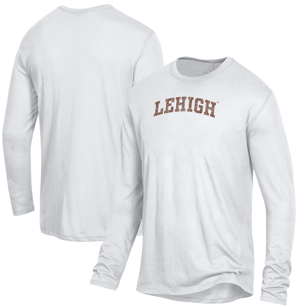 Men's White Lehigh Mountain Hawks Keeper Long Sleeve T-Shirt