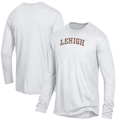 Men's White Lehigh Mountain Hawks Keeper Long Sleeve T-Shirt