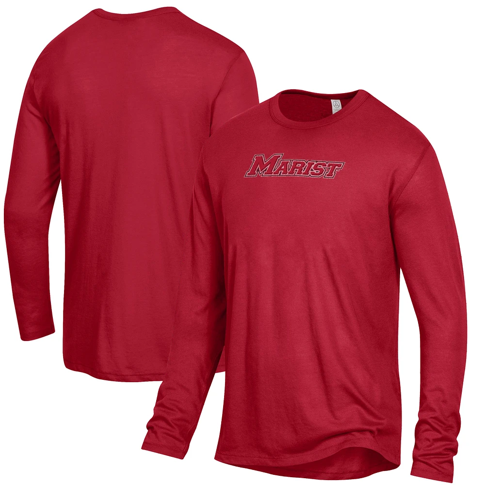 Men's Red Marist Foxes Keeper Long Sleeve T-Shirt