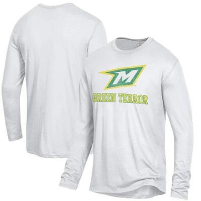 Men's White McDaniel Green Terror Keeper Long Sleeve T-Shirt