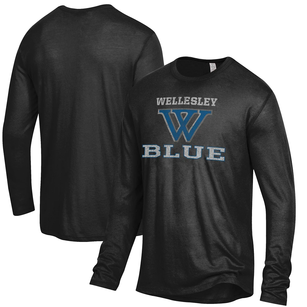 Men's Black Wellesley Blue Keeper Long Sleeve T-Shirt