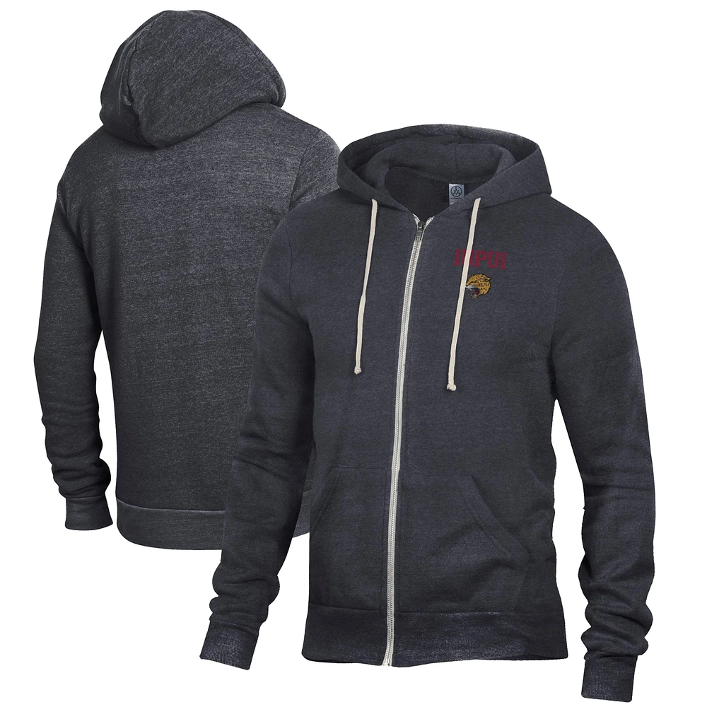 Men's Black IUPUI Jaguars Rocky Full-Zip Hoodie