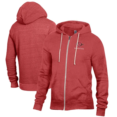 Men's Cardinal San Diego State Aztecs Rocky Full-Zip Hoodie