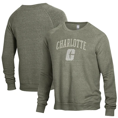 Men's Green Charlotte 49ers The Champ Crewneck Pullover Sweatshirt
