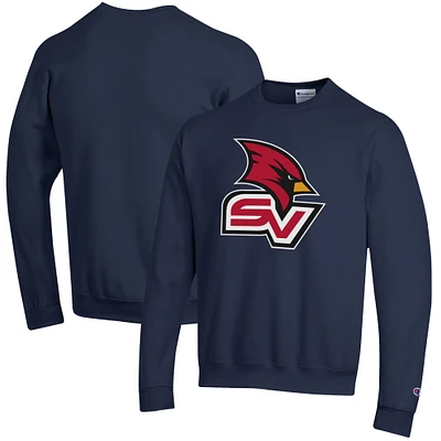 Men's Champion Navy Saginaw Valley State Cardinals Eco Powerblend Crewneck Pullover Sweatshirt