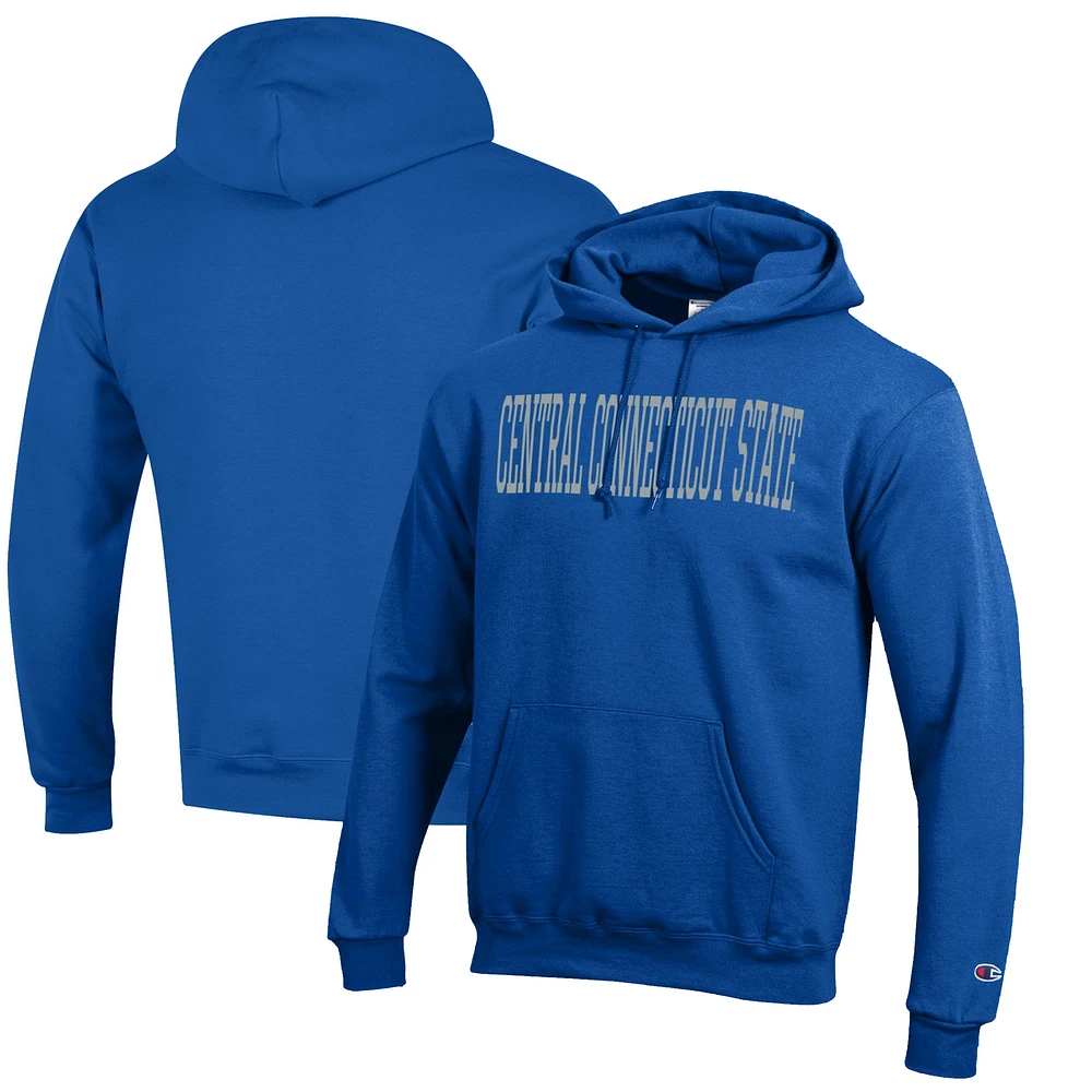Men's Champion Royal Central Connecticut State Blue Devils Eco Powerblend Pullover Hoodie