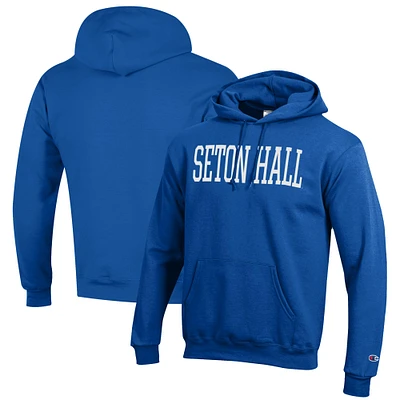 Men's Champion Blue Seton Hall Pirates Eco Powerblend Pullover Hoodie