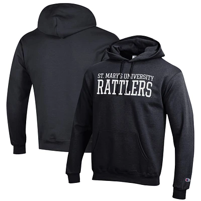 Men's Champion Black St. Mary's University Rattlers Eco Powerblend Pullover Hoodie