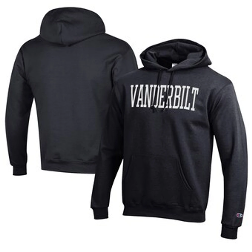 Men's Champion Black Vanderbilt Commodores Eco Powerblend Pullover Hoodie