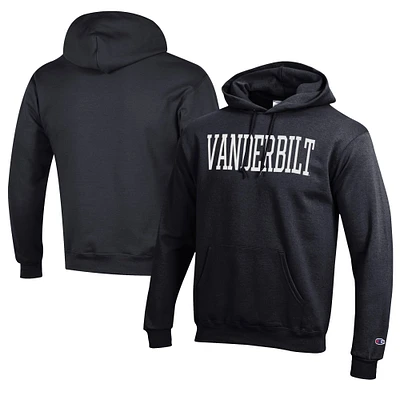 Men's Champion Black Vanderbilt Commodores Eco Powerblend Pullover Hoodie