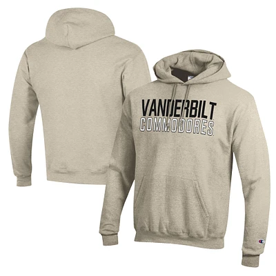 Men's Champion Oatmeal Vanderbilt Commodores Eco Powerblend Pullover Hoodie