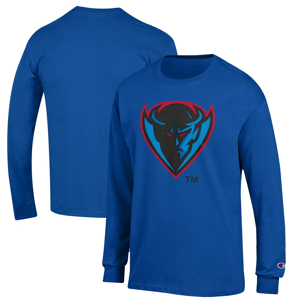 Men's Champion Blue DePaul Demons Jersey Long Sleeve T-Shirt