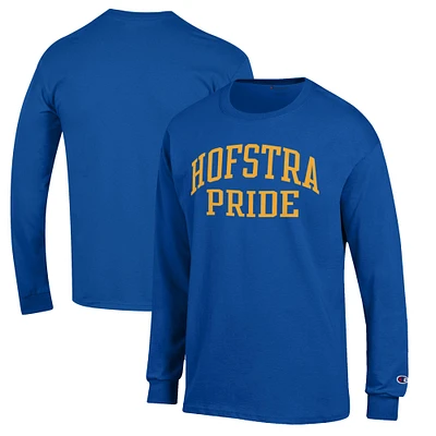 Men's Champion Blue Hofstra University Pride Jersey Long Sleeve T-Shirt