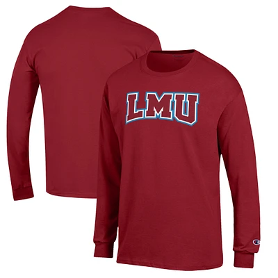 Men's Champion Crimson Loyola Marymount Lions Jersey Long Sleeve T-Shirt