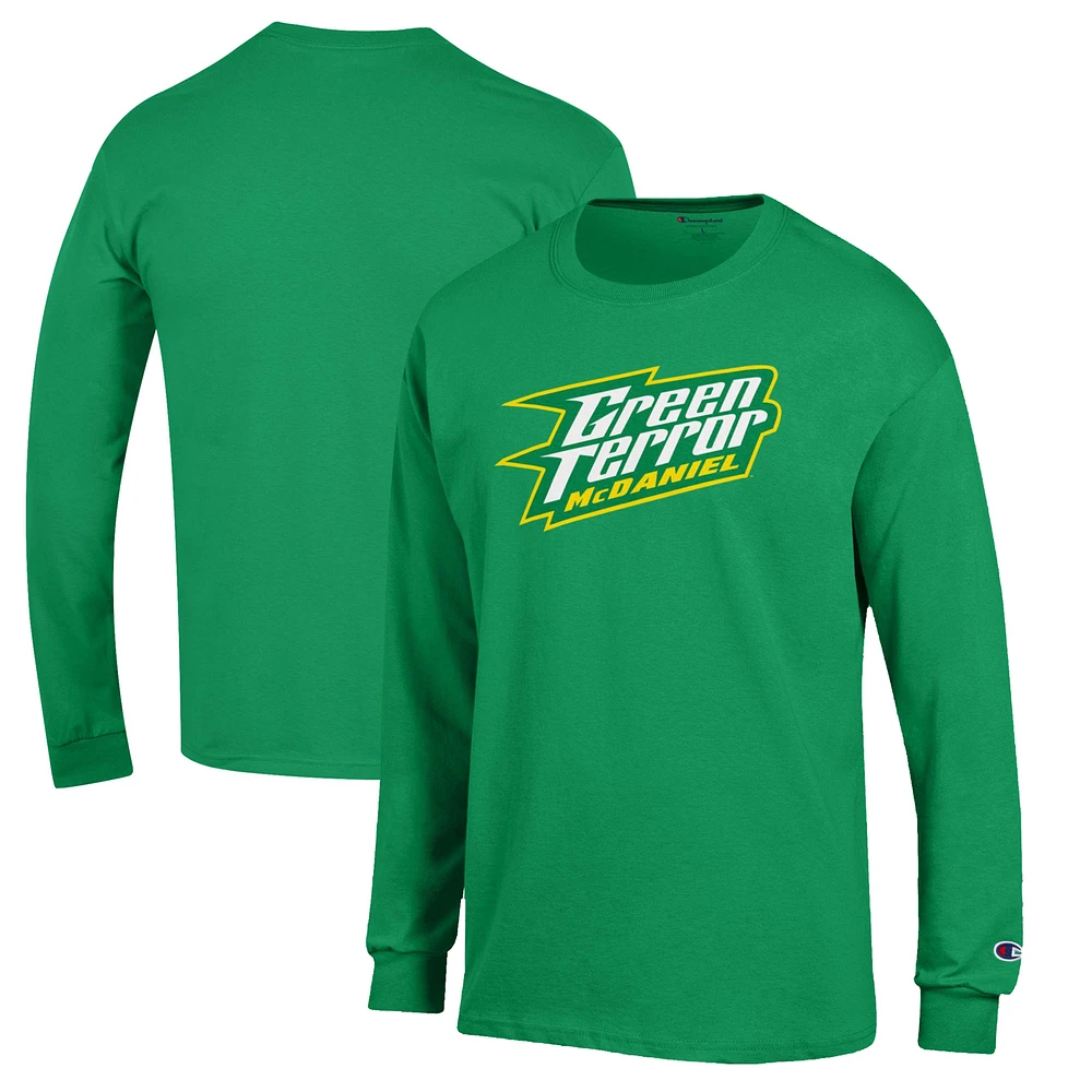 Men's Champion Green McDaniel Terror Jersey Long Sleeve T-Shirt