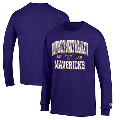 Men's Champion Purple Minnesota State University Mankato Jersey Long Sleeve T-Shirt