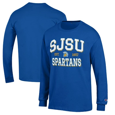 Men's Champion Royal San Jose State Spartans Jersey Long Sleeve T-Shirt