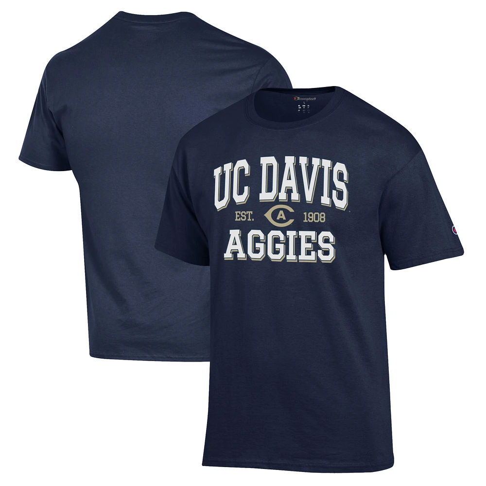 Men's Champion Navy UC Davis Aggies Jersey T-Shirt