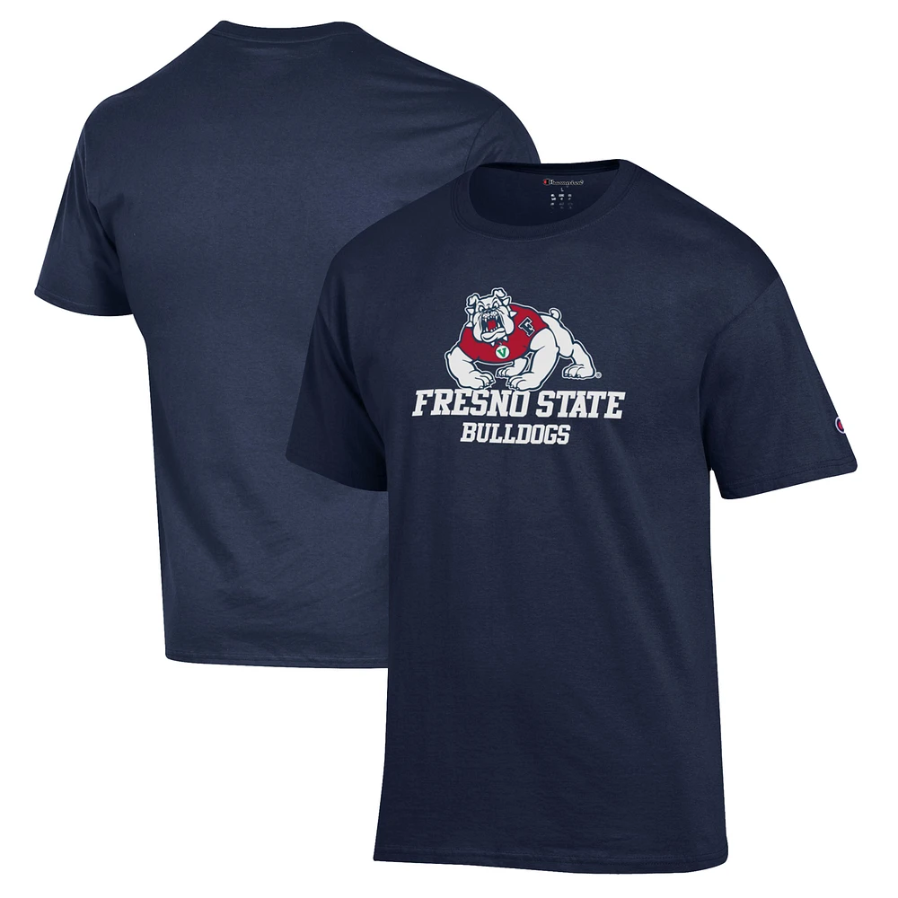 Men's Champion Navy Fresno State Bulldogs Jersey T-Shirt